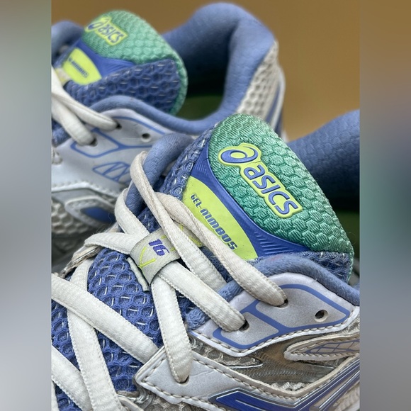 ASICS Gel Nimbus 16 Violet Green Running Shoes - Women’s Size 7.5 (T485N) - Picture 5 of 10